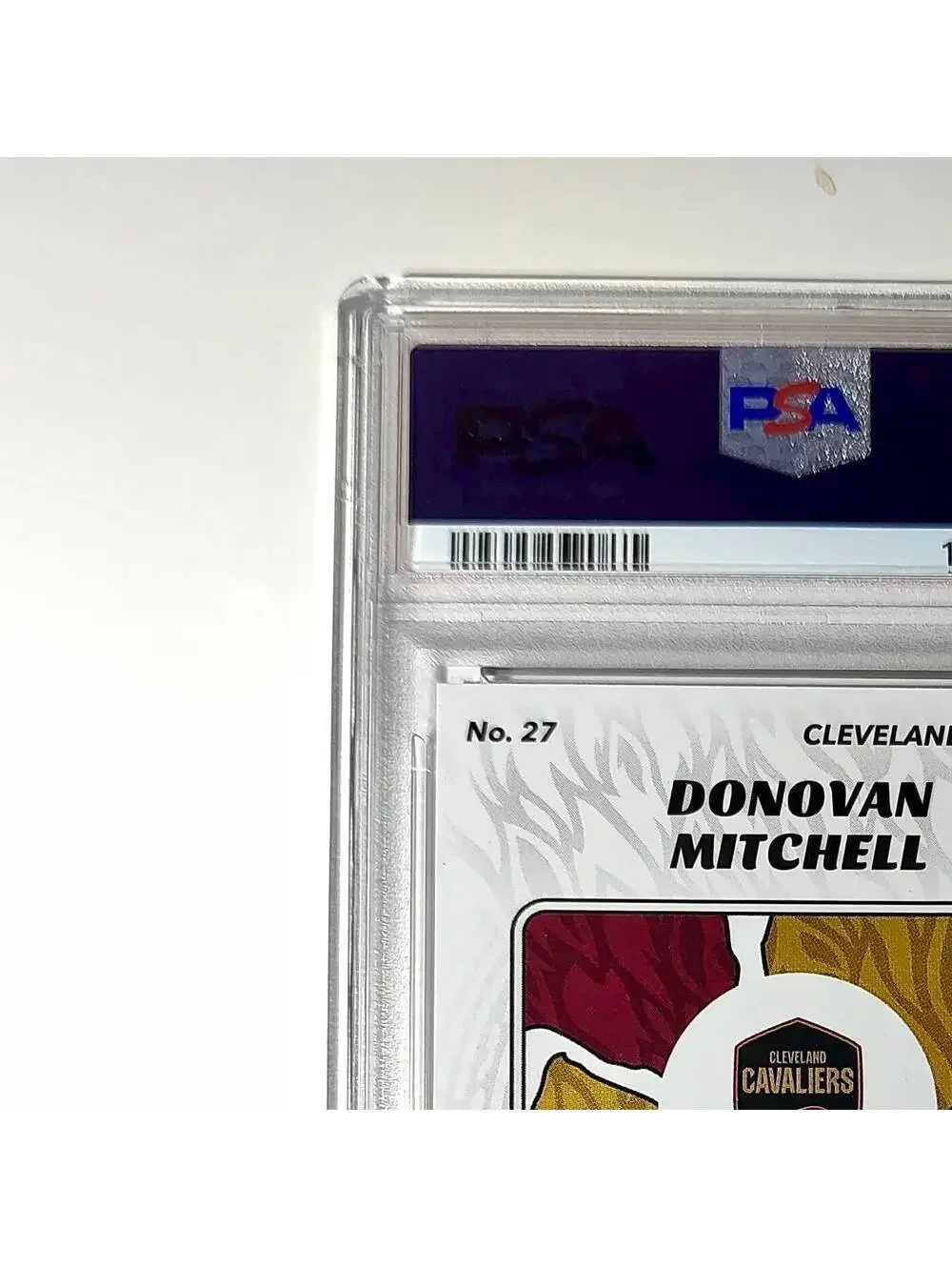 Donovan Mitchell 2024-25 Panini NBA #27 Sticker 9/100 Red Foil PSA 8 NM-MT